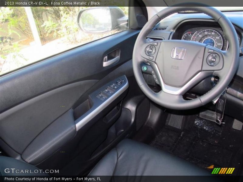 Kona Coffee Metallic / Black 2013 Honda CR-V EX-L