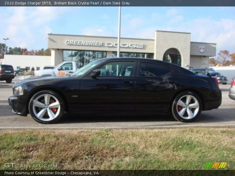 Brilliant Black Crystal Pearl / Dark Slate Gray 2010 Dodge Charger SRT8