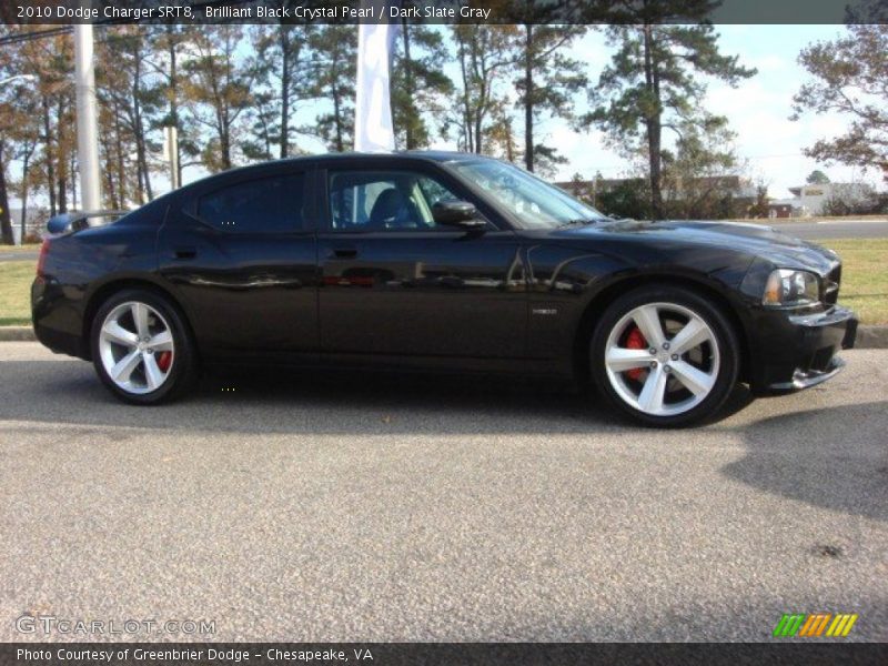Brilliant Black Crystal Pearl / Dark Slate Gray 2010 Dodge Charger SRT8