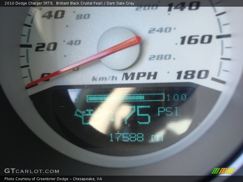 Brilliant Black Crystal Pearl / Dark Slate Gray 2010 Dodge Charger SRT8
