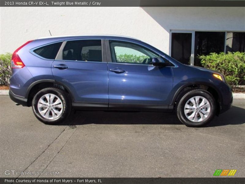 Twilight Blue Metallic / Gray 2013 Honda CR-V EX-L