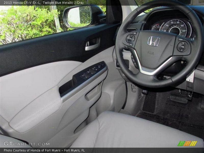 Twilight Blue Metallic / Gray 2013 Honda CR-V EX-L