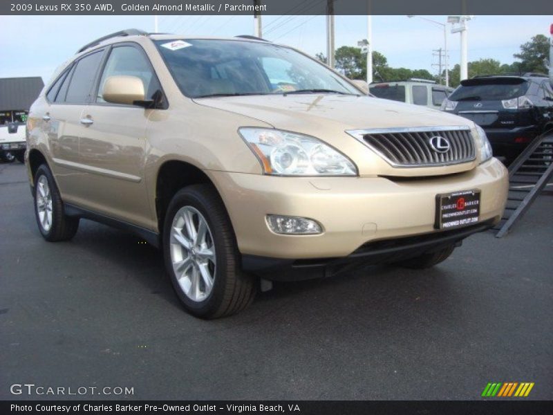 Golden Almond Metallic / Parchment 2009 Lexus RX 350 AWD