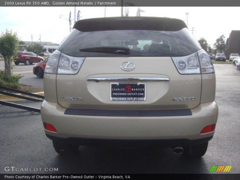 Golden Almond Metallic / Parchment 2009 Lexus RX 350 AWD