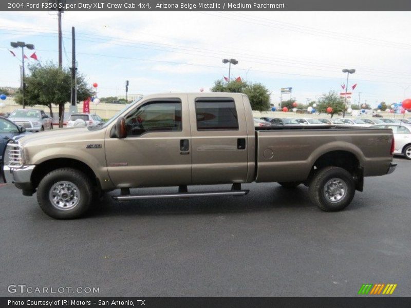 Arizona Beige Metallic / Medium Parchment 2004 Ford F350 Super Duty XLT Crew Cab 4x4