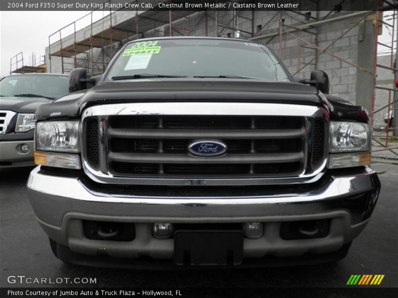 Chestnut Brown Metallic / Castano Brown Leather 2004 Ford F350 Super Duty King Ranch Crew Cab