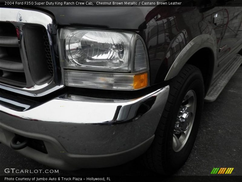 Chestnut Brown Metallic / Castano Brown Leather 2004 Ford F350 Super Duty King Ranch Crew Cab