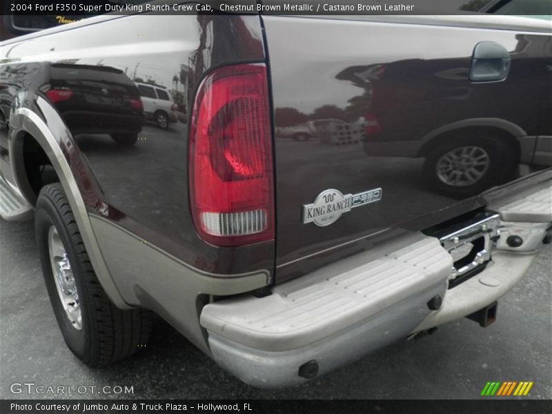 Chestnut Brown Metallic / Castano Brown Leather 2004 Ford F350 Super Duty King Ranch Crew Cab