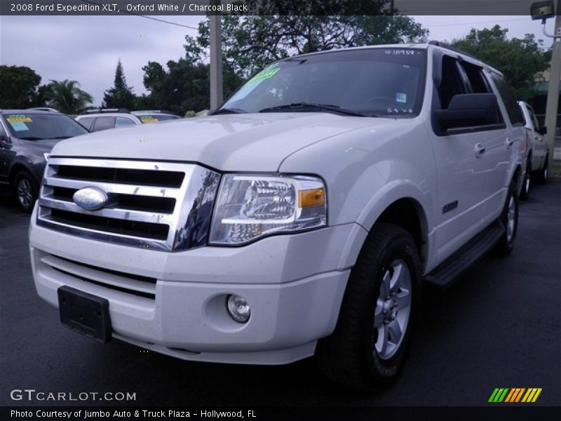 Oxford White / Charcoal Black 2008 Ford Expedition XLT