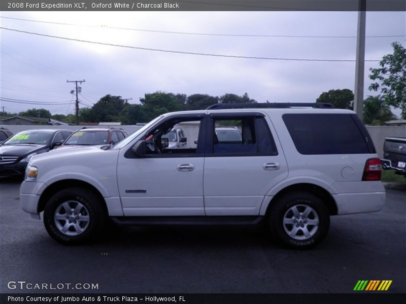 Oxford White / Charcoal Black 2008 Ford Expedition XLT