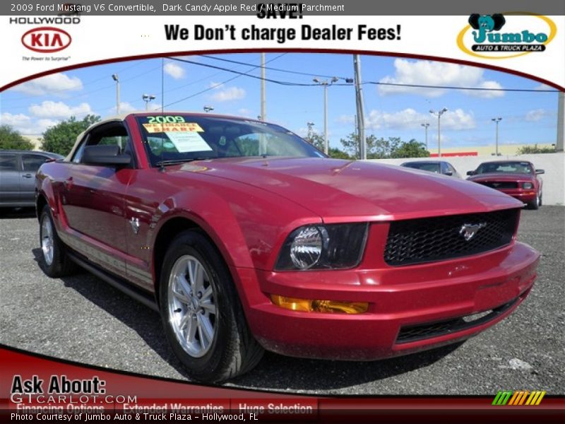 Dark Candy Apple Red / Medium Parchment 2009 Ford Mustang V6 Convertible