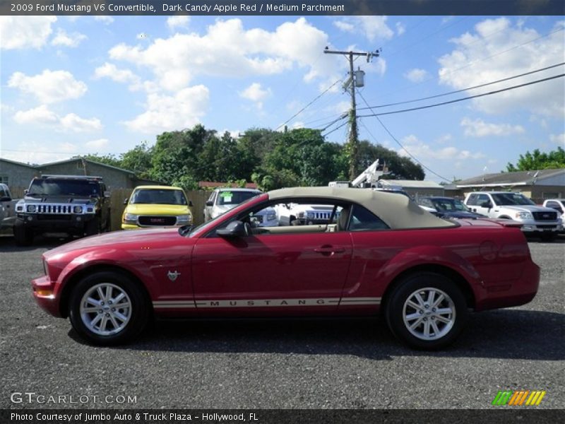 Dark Candy Apple Red / Medium Parchment 2009 Ford Mustang V6 Convertible