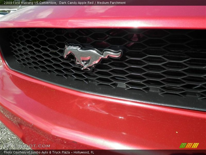 Dark Candy Apple Red / Medium Parchment 2009 Ford Mustang V6 Convertible