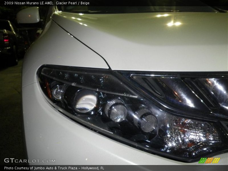 Glacier Pearl / Beige 2009 Nissan Murano LE AWD