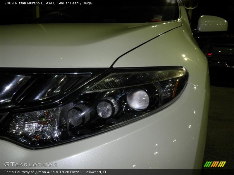 Glacier Pearl / Beige 2009 Nissan Murano LE AWD