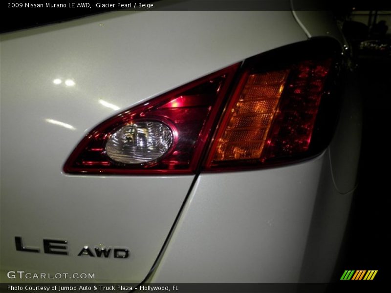 Glacier Pearl / Beige 2009 Nissan Murano LE AWD