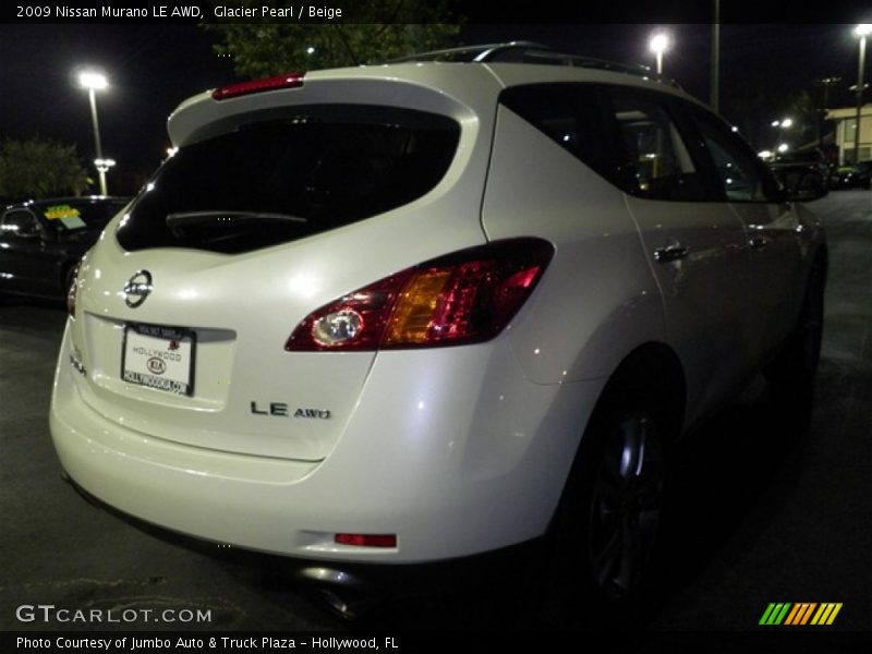 Glacier Pearl / Beige 2009 Nissan Murano LE AWD
