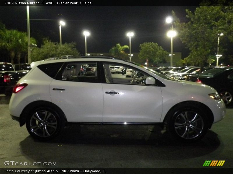 Glacier Pearl / Beige 2009 Nissan Murano LE AWD