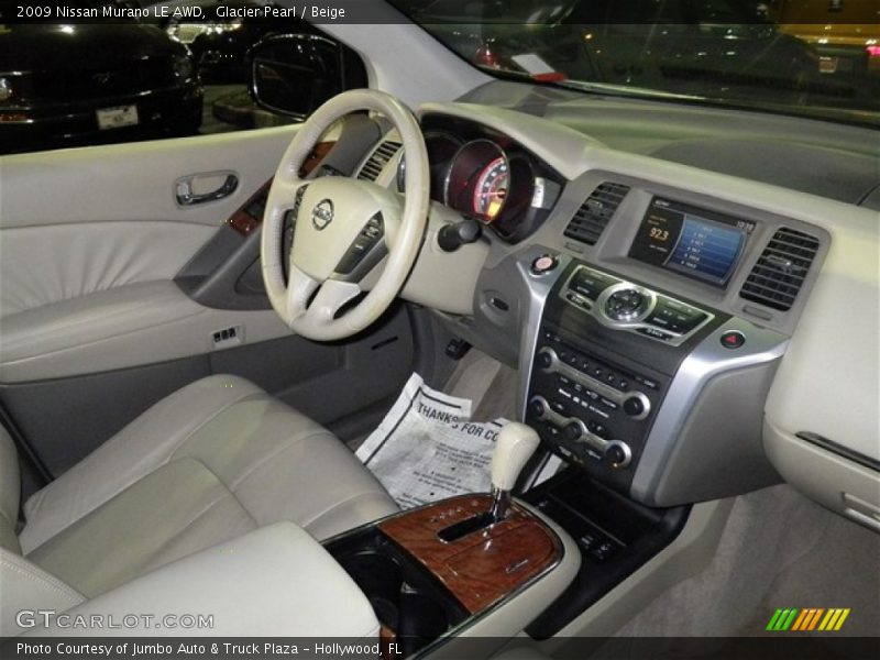 Glacier Pearl / Beige 2009 Nissan Murano LE AWD