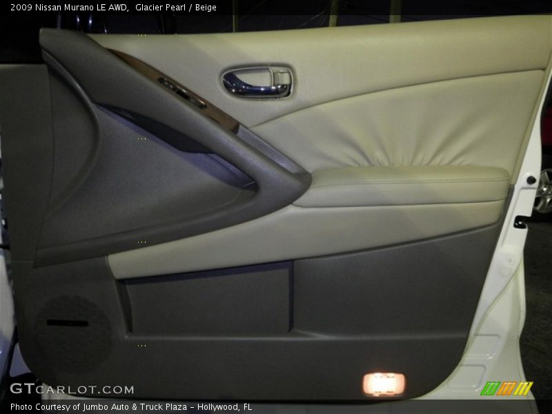 Glacier Pearl / Beige 2009 Nissan Murano LE AWD