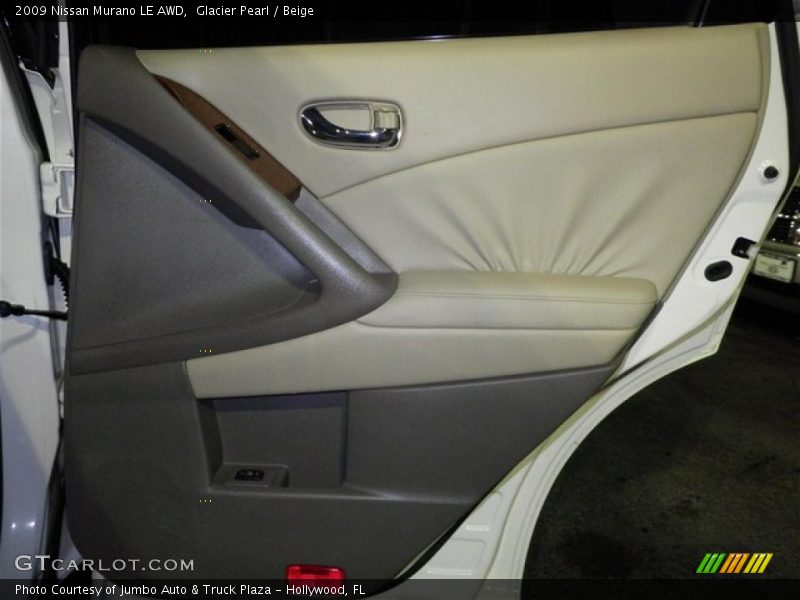 Glacier Pearl / Beige 2009 Nissan Murano LE AWD