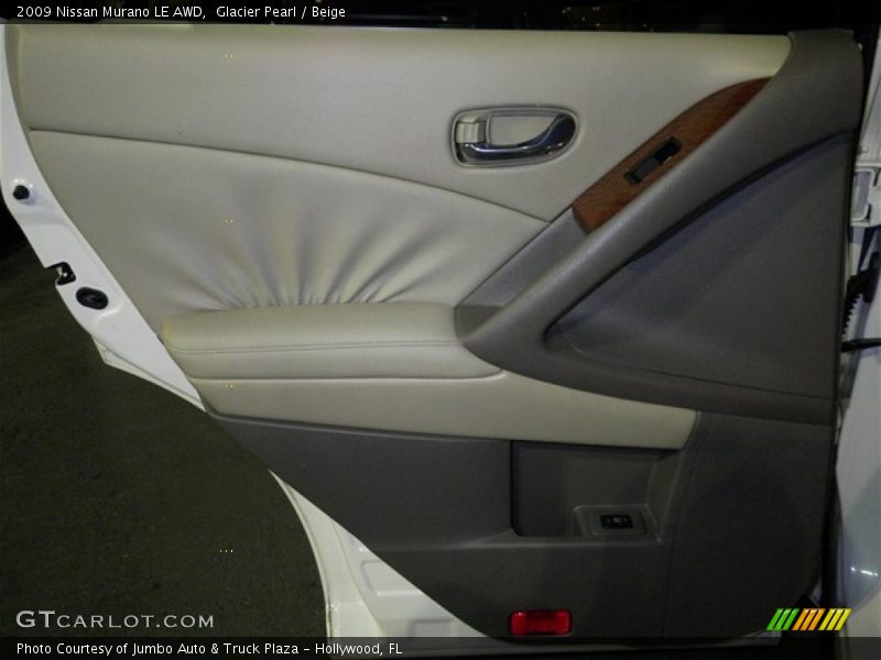 Glacier Pearl / Beige 2009 Nissan Murano LE AWD