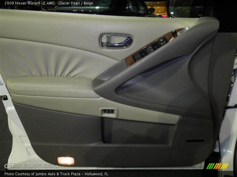 Glacier Pearl / Beige 2009 Nissan Murano LE AWD