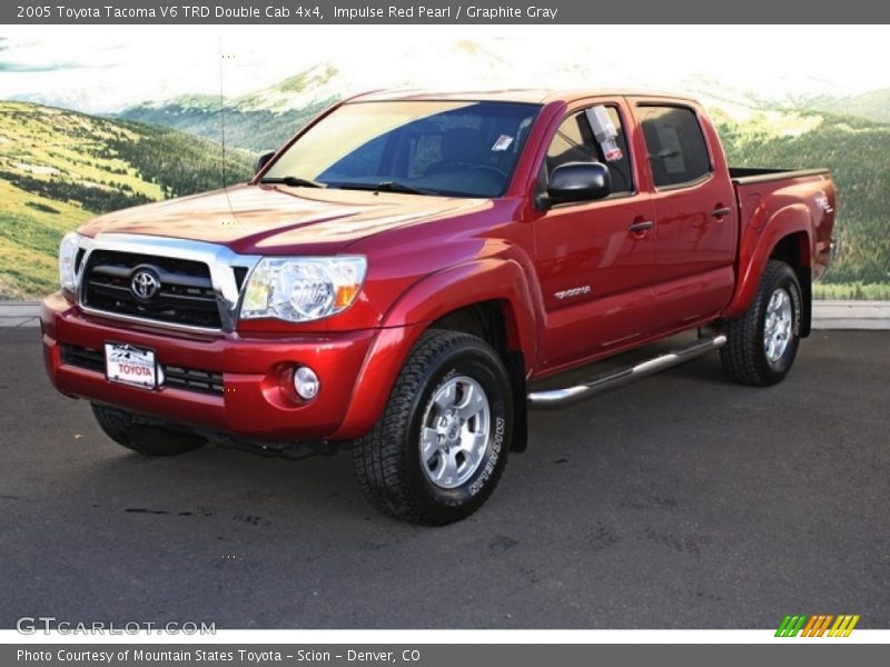 Impulse Red Pearl / Graphite Gray 2005 Toyota Tacoma V6 TRD Double Cab 4x4