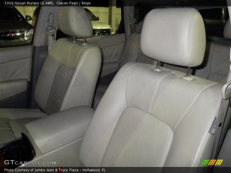 Glacier Pearl / Beige 2009 Nissan Murano LE AWD