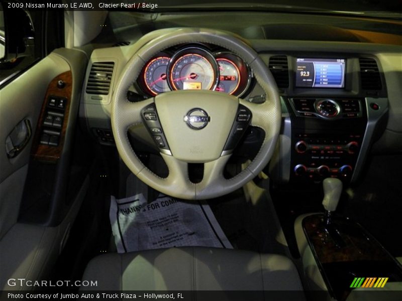 Glacier Pearl / Beige 2009 Nissan Murano LE AWD