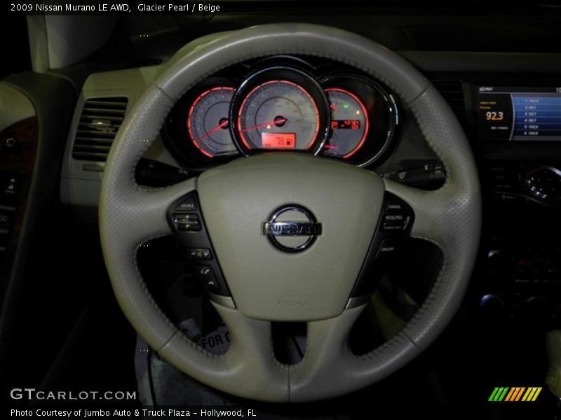 Glacier Pearl / Beige 2009 Nissan Murano LE AWD