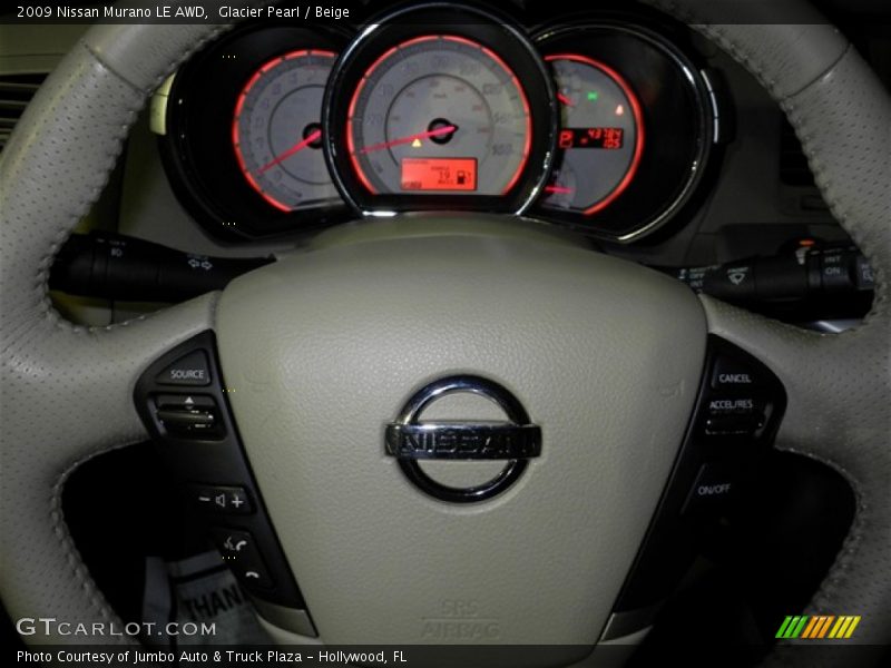 Glacier Pearl / Beige 2009 Nissan Murano LE AWD