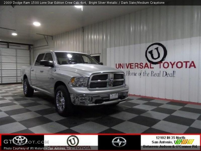 Bright Silver Metallic / Dark Slate/Medium Graystone 2009 Dodge Ram 1500 Lone Star Edition Crew Cab 4x4