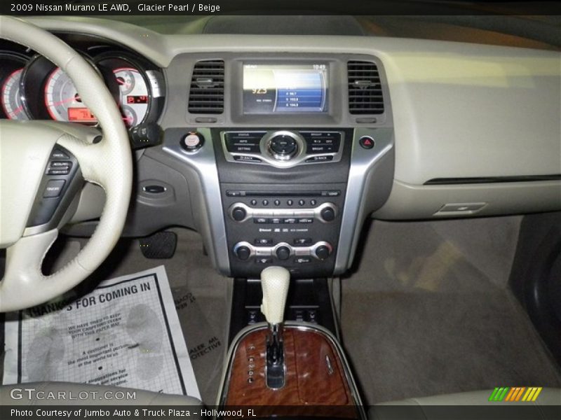 Glacier Pearl / Beige 2009 Nissan Murano LE AWD