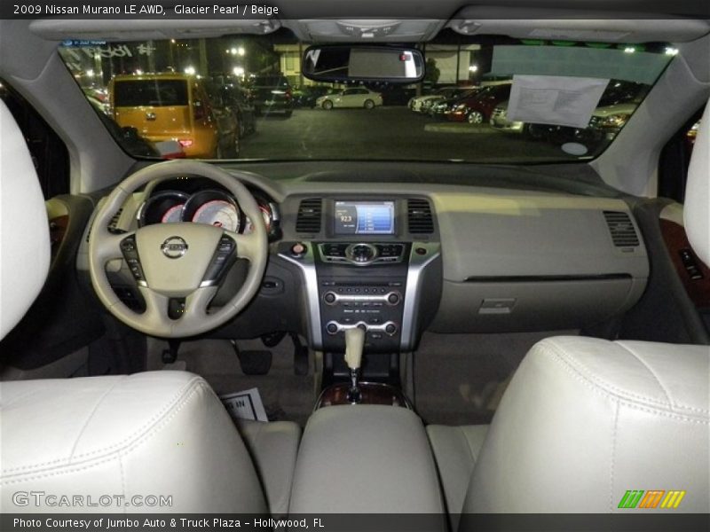 Glacier Pearl / Beige 2009 Nissan Murano LE AWD