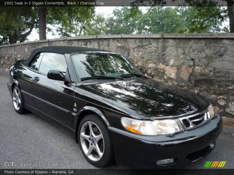 Black / Charcoal Gray 2002 Saab 9-3 Viggen Convertible