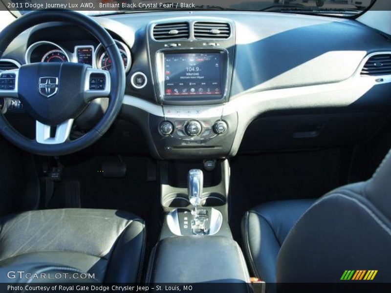 Brilliant Black Crystal Pearl / Black 2011 Dodge Journey Lux AWD