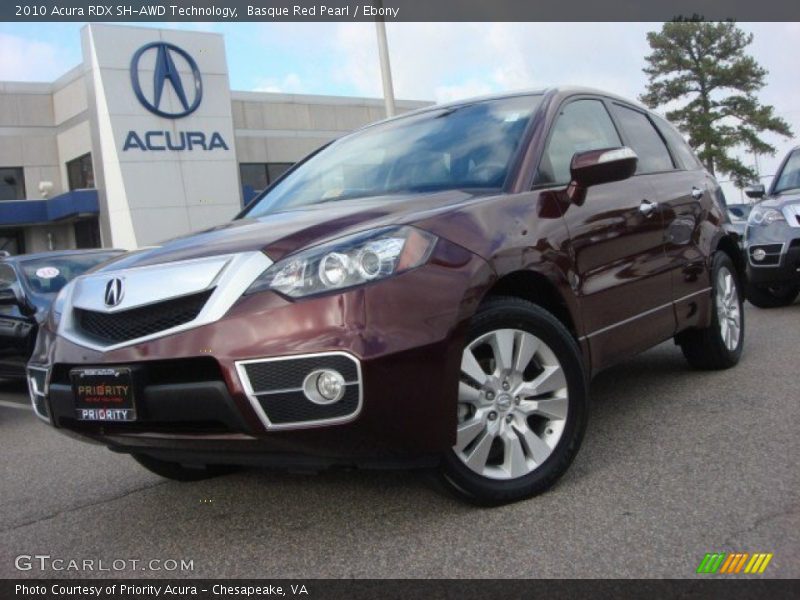 Basque Red Pearl / Ebony 2010 Acura RDX SH-AWD Technology