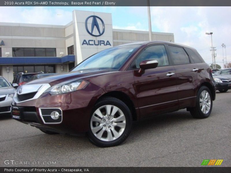 Basque Red Pearl / Ebony 2010 Acura RDX SH-AWD Technology