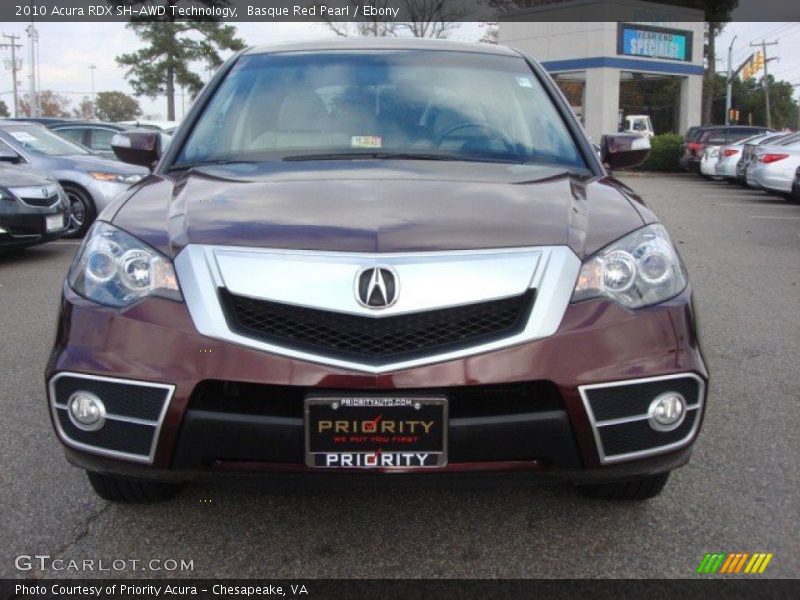 Basque Red Pearl / Ebony 2010 Acura RDX SH-AWD Technology