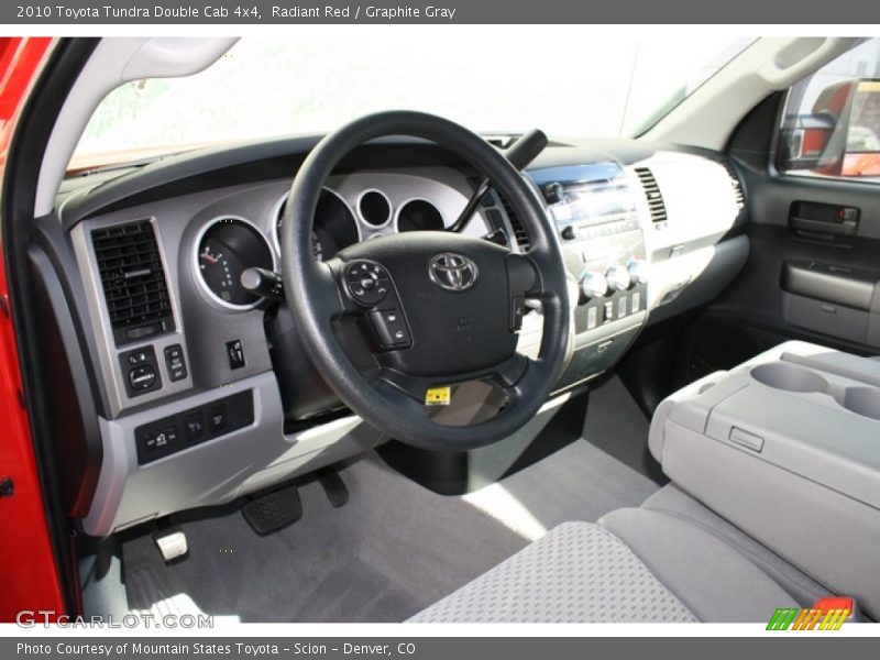 Radiant Red / Graphite Gray 2010 Toyota Tundra Double Cab 4x4