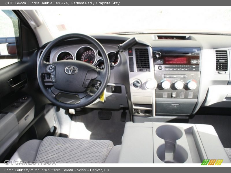 Radiant Red / Graphite Gray 2010 Toyota Tundra Double Cab 4x4