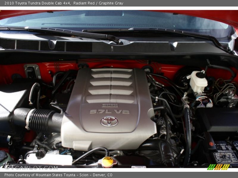 Radiant Red / Graphite Gray 2010 Toyota Tundra Double Cab 4x4