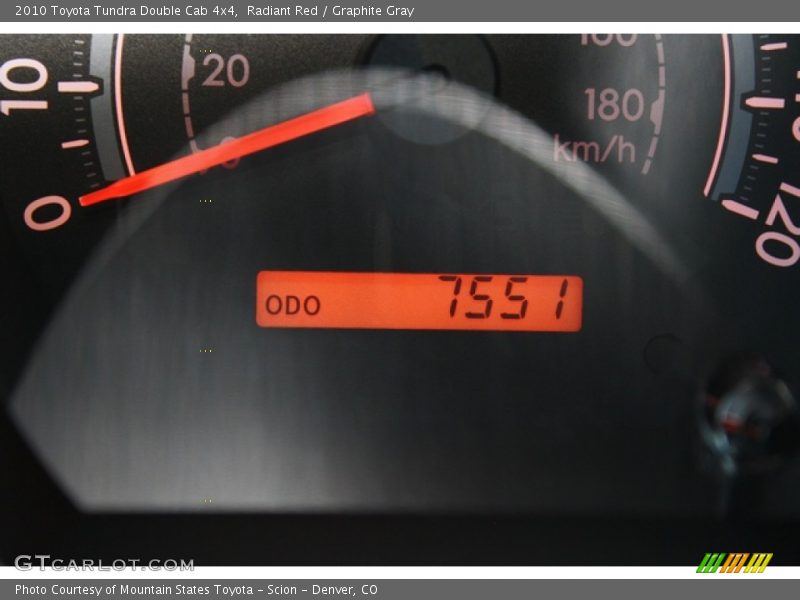 Radiant Red / Graphite Gray 2010 Toyota Tundra Double Cab 4x4