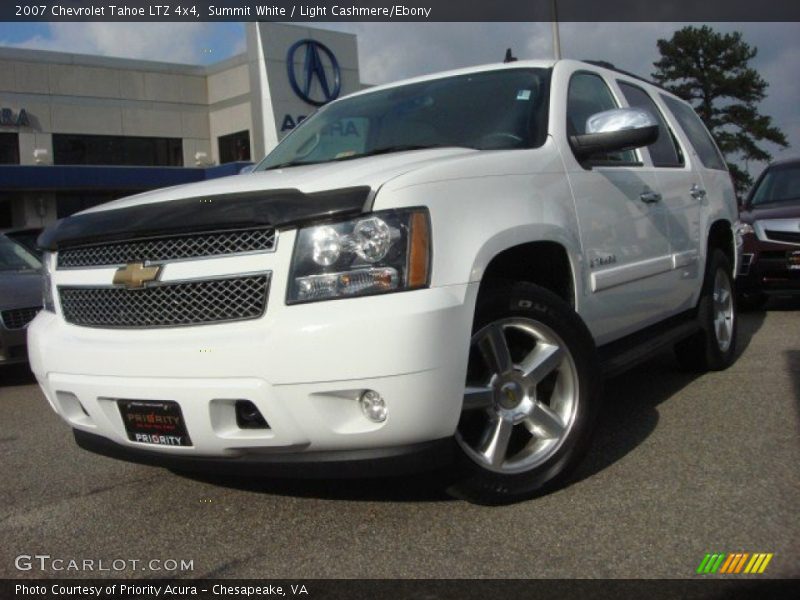 Summit White / Light Cashmere/Ebony 2007 Chevrolet Tahoe LTZ 4x4