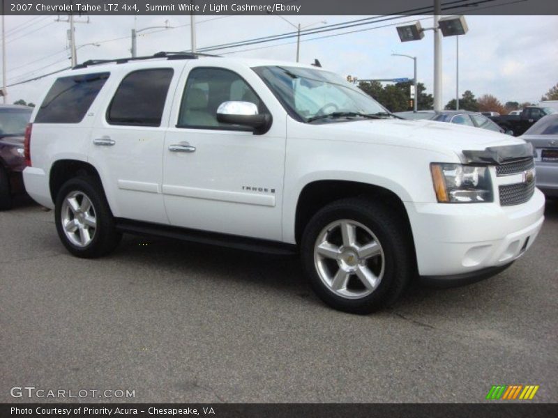 Summit White / Light Cashmere/Ebony 2007 Chevrolet Tahoe LTZ 4x4