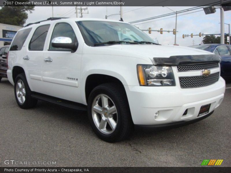 Summit White / Light Cashmere/Ebony 2007 Chevrolet Tahoe LTZ 4x4