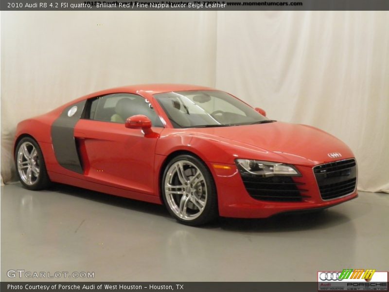 Brilliant Red / Fine Nappa Luxor Beige Leather 2010 Audi R8 4.2 FSI quattro