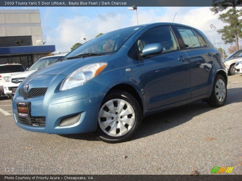 Bayou Blue Pearl / Dark Charcoal 2009 Toyota Yaris 5 Door Liftback