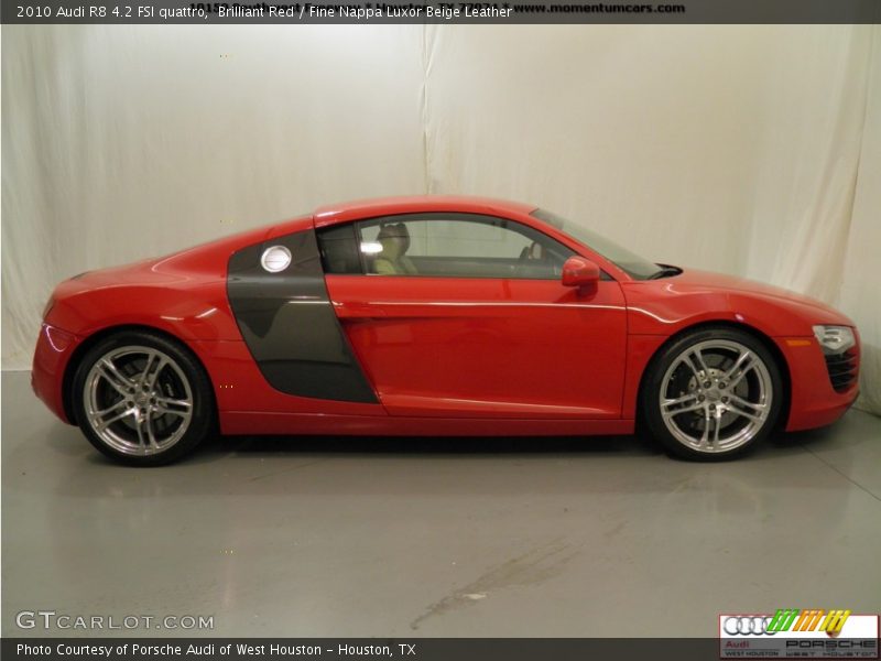 Brilliant Red / Fine Nappa Luxor Beige Leather 2010 Audi R8 4.2 FSI quattro